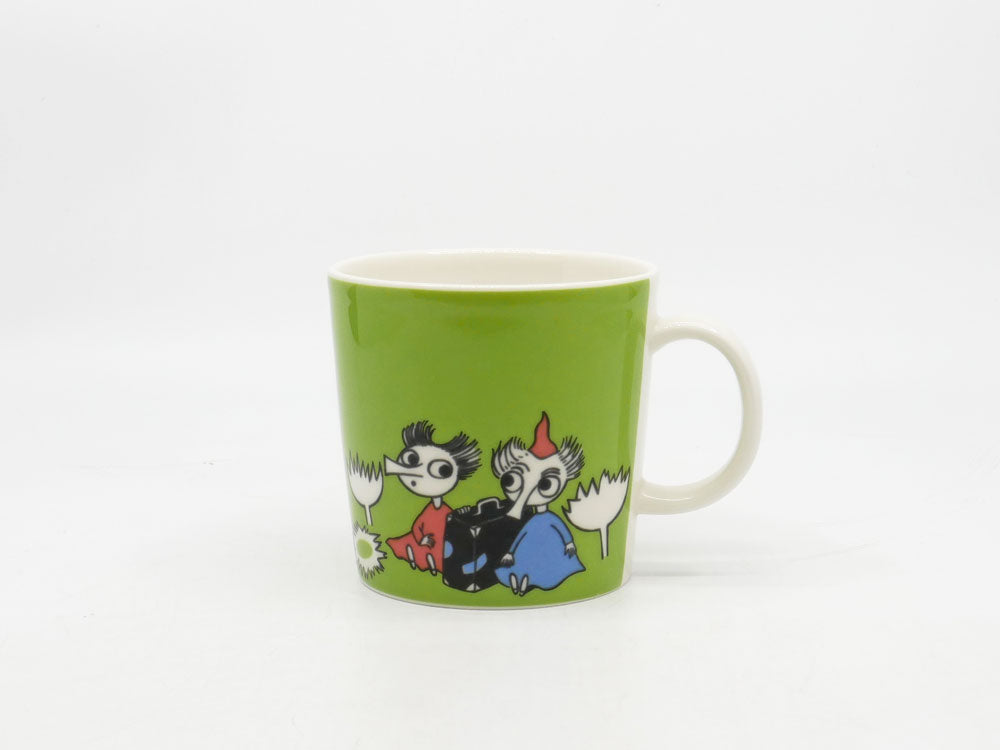 アラビア ARABIA ムーミン Moomin マグカップ トフスランとビフスラン ライトグリーン 廃番 フィンランド 北欧食器 中古品 買い取りしました。