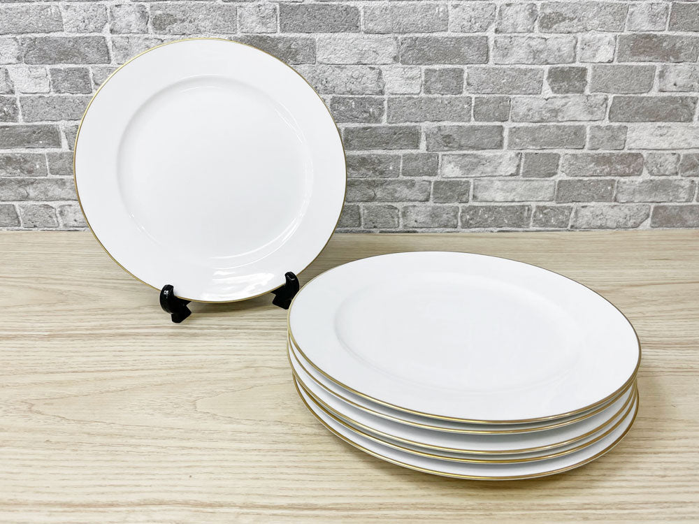 大倉陶園 OKURA ゴールドライン プレート ミート皿 Φ26cm 6点セット 白磁 高級洋食器 中古品 買い取りしました。