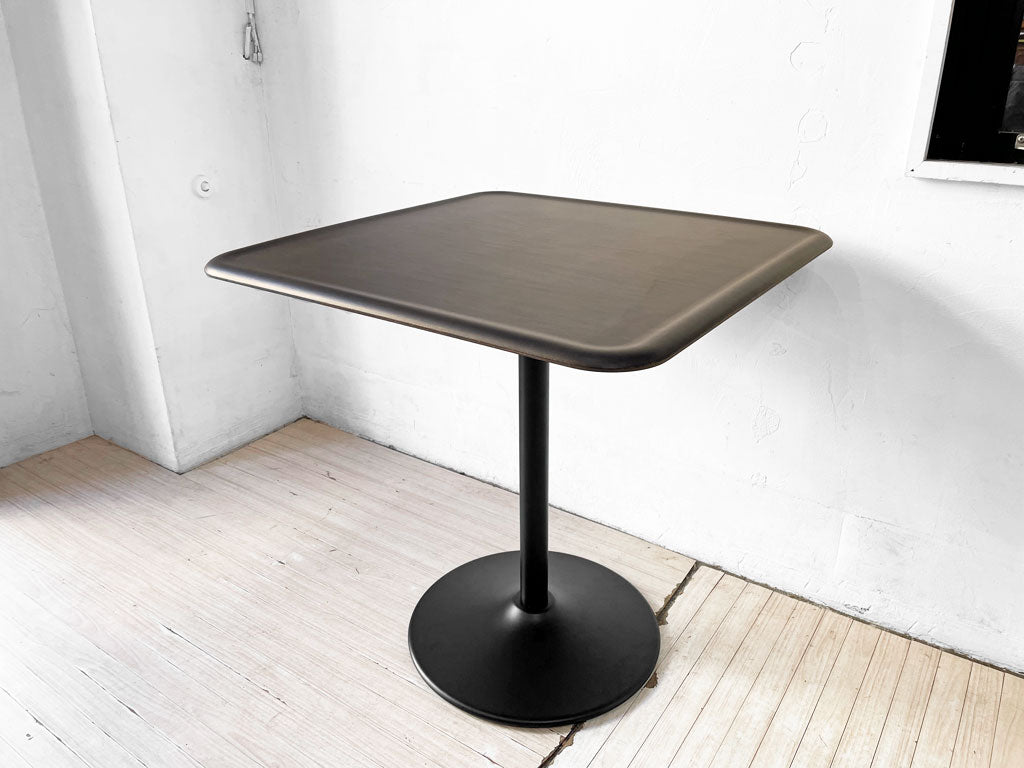 マジス MAGIS パイプテーブル Pipe Table スクエア カフェテーブル ダークビーチ天板 ジャスパー・モリソン 箱付き 未使用品 定価 ￥203,500- 中古品 買い取りしました。