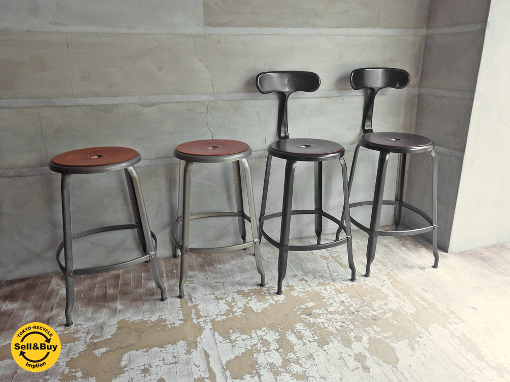 MIJL ニコルチェア NICOLLE CHAIR 60 ブラック スチール ハイチェア ハイチェア 各 2脚 専用牛革シートパッド付き ザ・コンランショップ THE CONRAN SHOP 取扱い 中古品 買い取りしました。