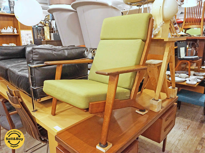 ゲタマ GETAMA GE290 ハイバックチェア 1pソファ オーク材 ビンテージ スプリングクッション ウェグナー 北欧家具 デンマーク ～ウェグナーの得意分野が詰まったベストセラーチェア～ 【 買取と販売とレンタルのお店 】