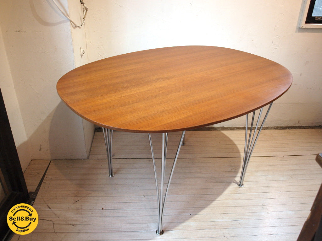 フリッツハンセン Fritz Hansen ビンテージ スーパー楕円 Bテーブル vintage B Table ～ 数学者でもあるピートハインによる完全な楕円【 買取と販売とレンタルのお店 】