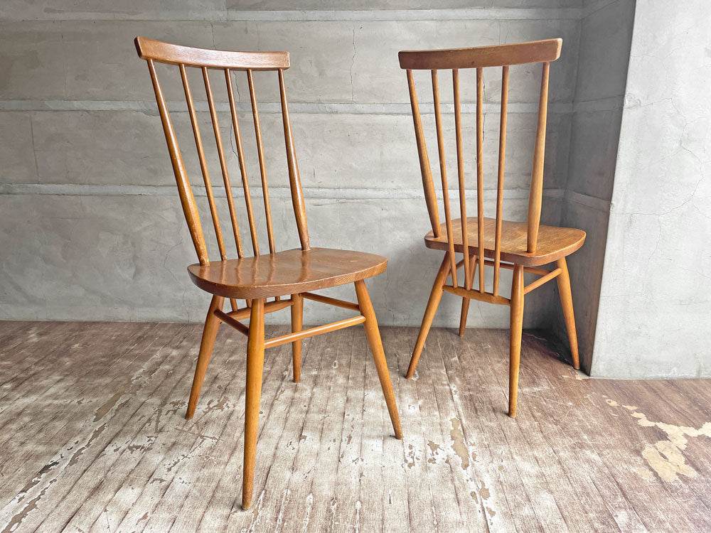 アーコール Ercol スティックバックチェア ダイニングチェア エルム材 UKビンテージ Vintage 英国家具 A＆B 中古品 買い取りしました。