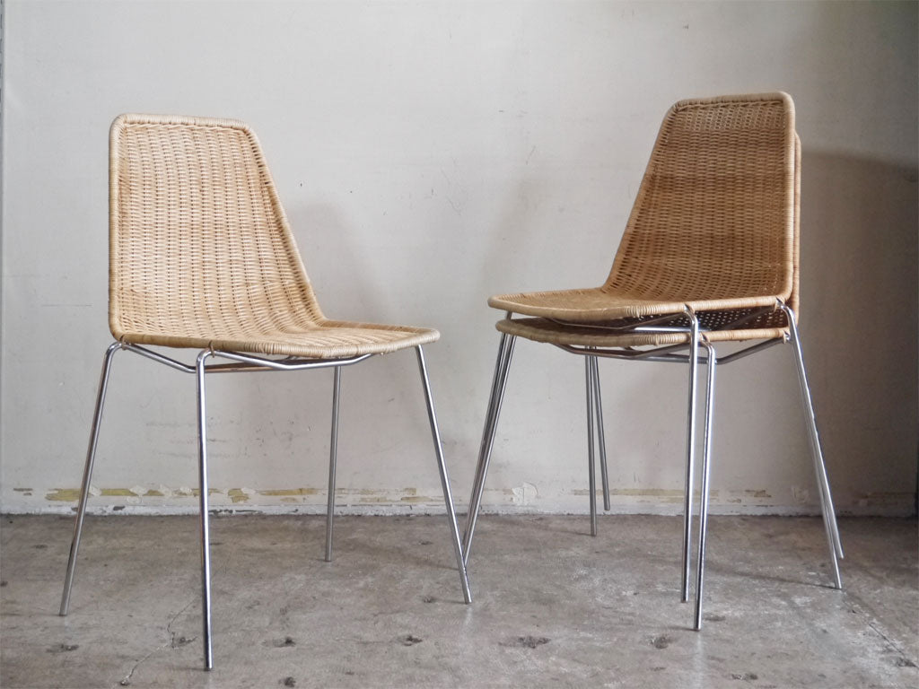 カンポ エ グラフィティ Campo e Graffi バスケットチェア Basket Chair スタッキング ラタン イタリアンミッドセンチュリー ビンテージ 中古品 買い取りしました。