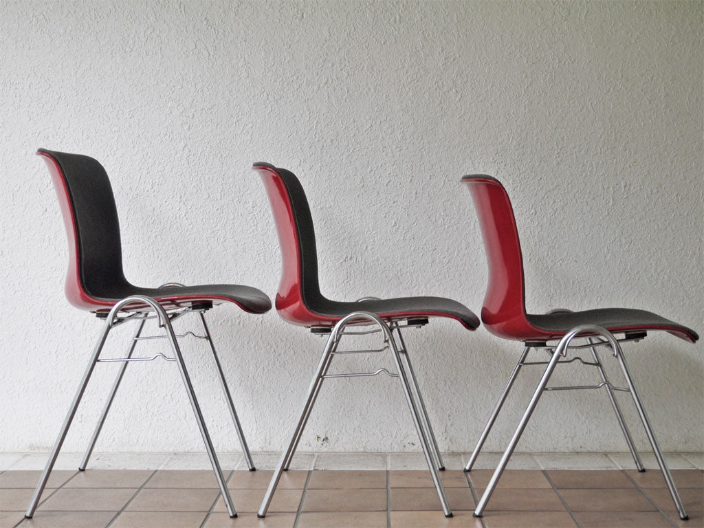 コトブキ KOTOBUKI 柳宗理 FRP サイドチェア 別注 レッドシェル グレーファブリック スタッキングベース ジャパニーズミッドセンチュリー ビンテージ Highタイプ 中古品 買い取りしました。