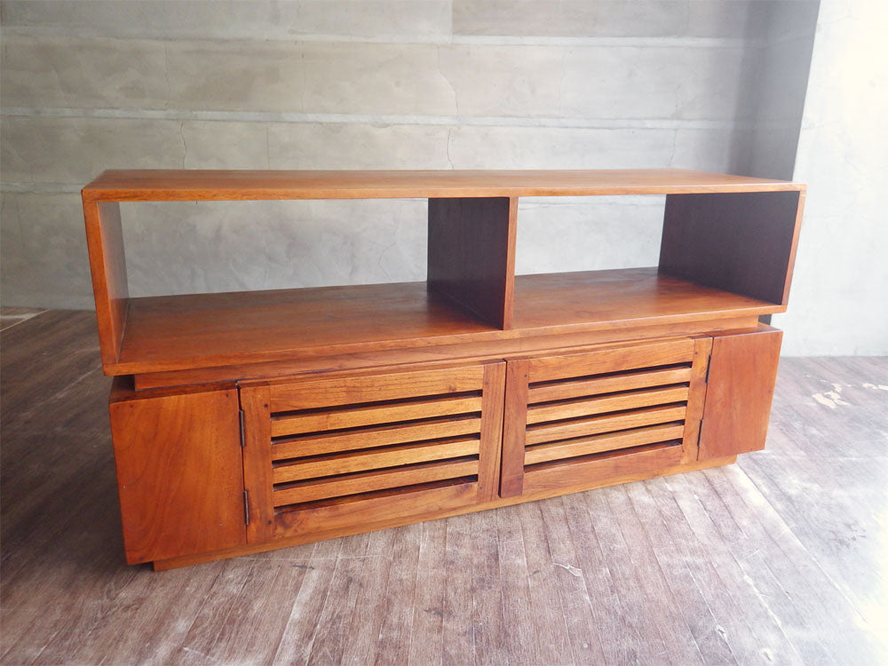アジアンスタイル Asian Style ウォールナット無垢材 AVボード ローボード キャビネット 中古品 買い取りしました。