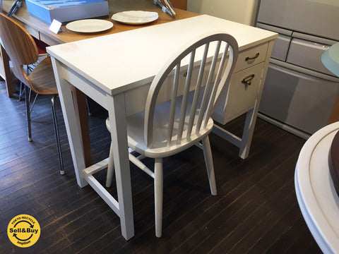 モモナチュラル Momo Natural シエル CIELE デスク & マレ MARE ダイニングチェア ～ お部屋に明るさと清潔さを。 【買取と販売とレンタルのお店】