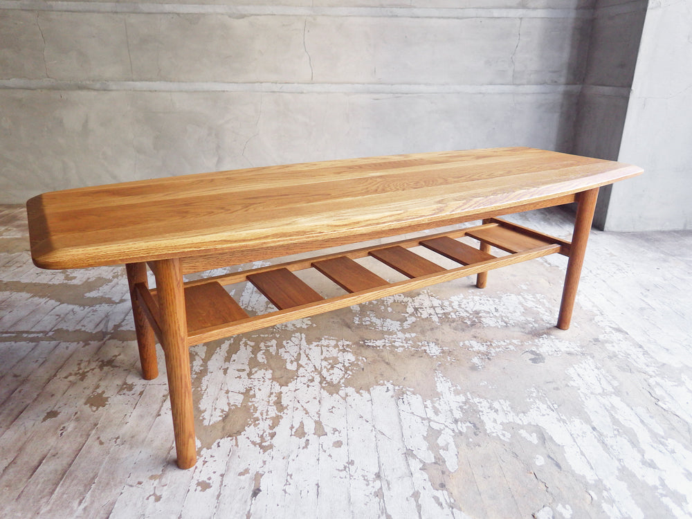 モモナチュラル Momo natural ベント VENT FD-LOW TABLE ローテーブル エレベーターテーブル リフトアップ 昇降機能付 オーク無垢材 定価:\57,200- 中古品 買い取りしました。