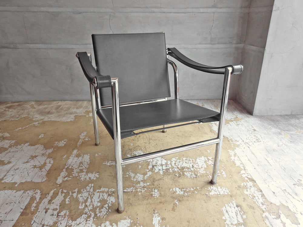 ル・コルビュジェ Le Corbusier LC1 スリングチェア ブラックレザー IDC大塚家具購入 リプロダクト品 中古品 買い取りしました。
