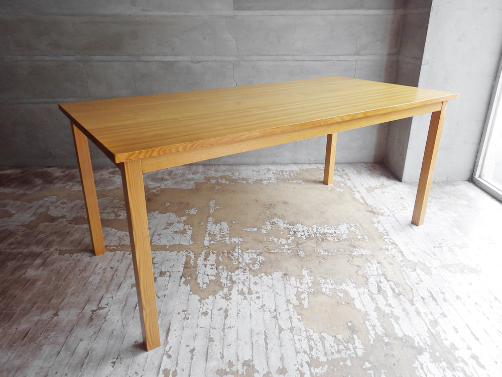 無印良品 MUJI ダイニングテーブル タモ材 無垢集成材 ナチュラル シンプル W165cm 廃盤 中古品 買い取りしました。