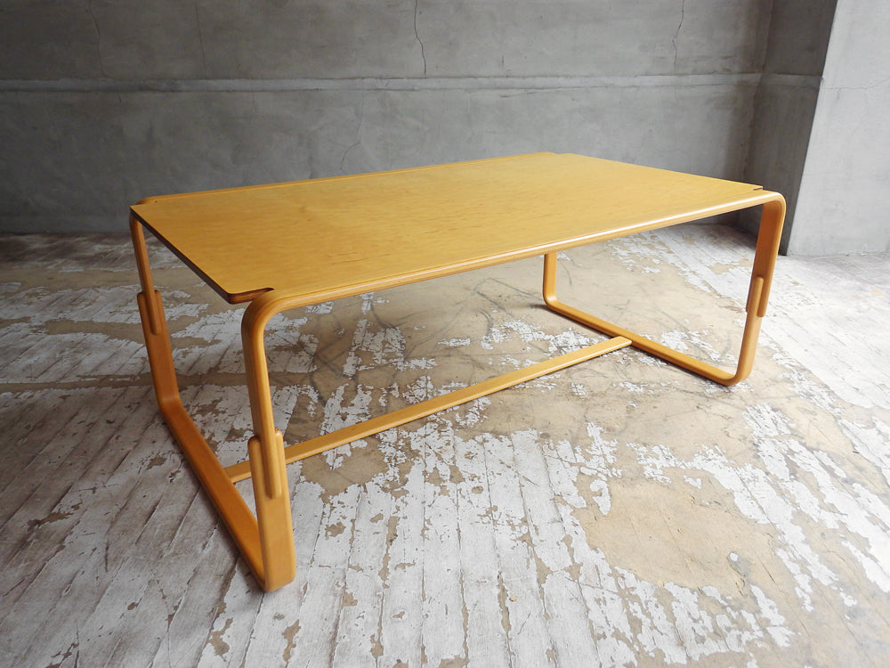 天童木工 Tendo ブルーノマットソン Bruno Mathsson Mシリーズ センターテーブル ローテーブル イタヤ・ホワイトビーチ材 生地色 M-0254IT-NT 定価:\89,100- 中古品 買い取りしました。