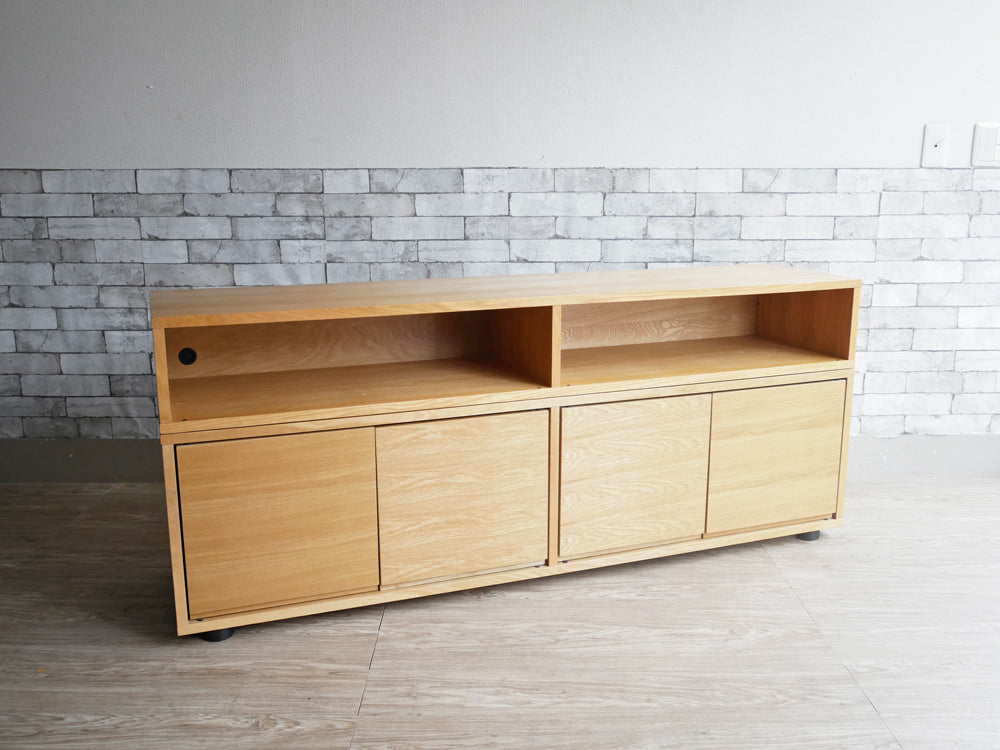 無印良品 MUJI スタッキングキャビネット Bセット ＋ 廃番基本セット AVボード リビングボード オーク材 ナチュラル W162cm  中古品  買い取りしました。