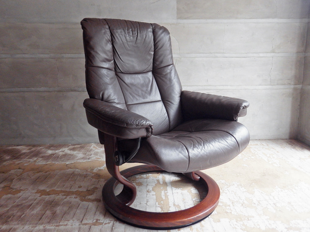 エコーネス EKORNES メイフェア Myfair ストレスレスチェア stressless リクライニングチェア レザー ブラウン 北欧 ノルウェー 中古品 買い取りしました。