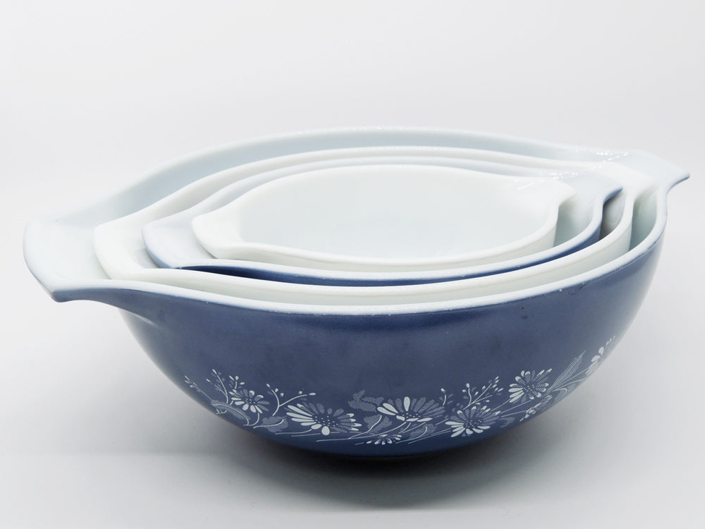 オールドパイレックス OLD PYREX シンデレラボウル コロニアルミスト 4点セット ブルー 中古品 買い取りしました。