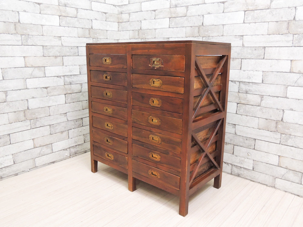 オールドメゾン old maison 7段 チェスト 抽斗14杯 収納 インディアンビンテージ   中古品 買い取りしました。