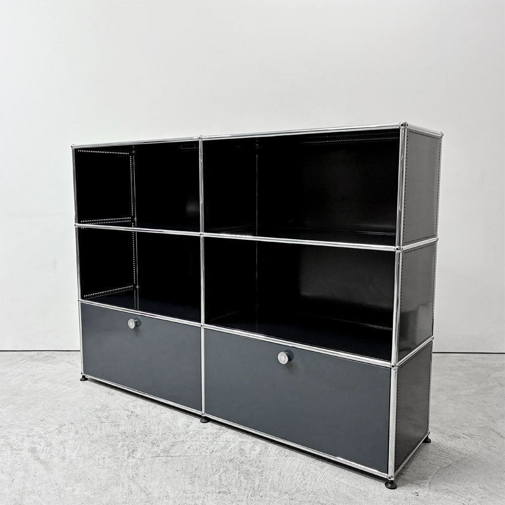 【祖師ヶ谷大蔵店】ユーエスエムハラー USM Haller モジュラーファニチャー キャビネット シェルフ 2ハーフドロワー グラファイトブラック & アントラサイト 定価￥427,488- 買取させていただきました。