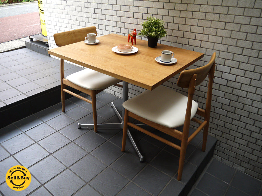 グリニッチ greeniche オーク無垢材天板 スタンダード カフェテーブル Xレッグ ナチュラル ～異素材を組み合わせた人気のカフェテーブル～ 【 買取と販売とレンタルのお店 】