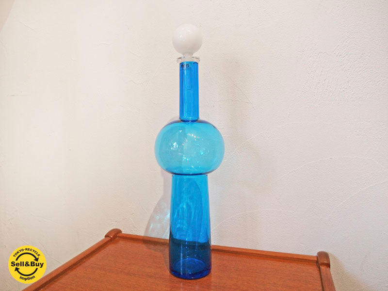 ヴェール VERT ブルーグラスジャグ Blue glass jag 水差し フラワーベース イタリア ヤマギワ 　中古品 買い取りしました。下北沢店 出張買取もお任せ下さい。