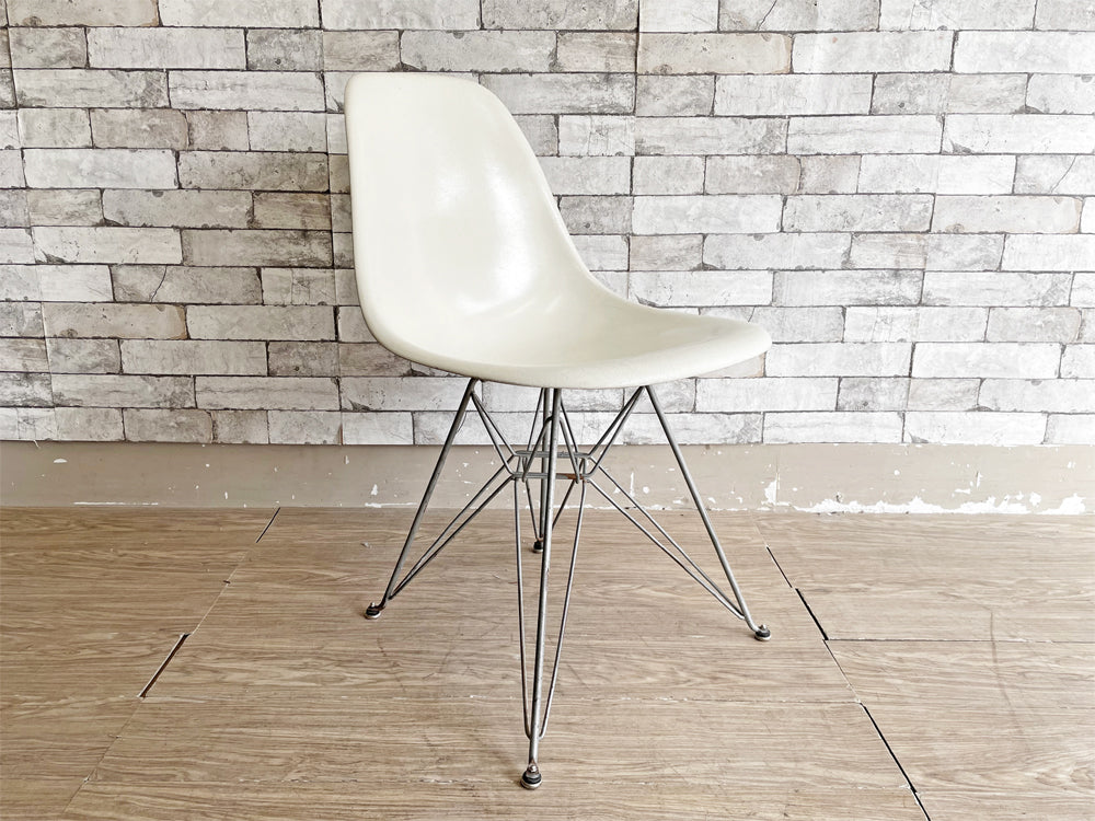 ハーマンミラー Herman Miller サイドシェルチェア 2ndビンテージ FRP製 パーチメントカラー 1stタイプ ビンテージ エッフェルベース C&R イームズ ミッドセンチュリー 中古品 買い取りしました。