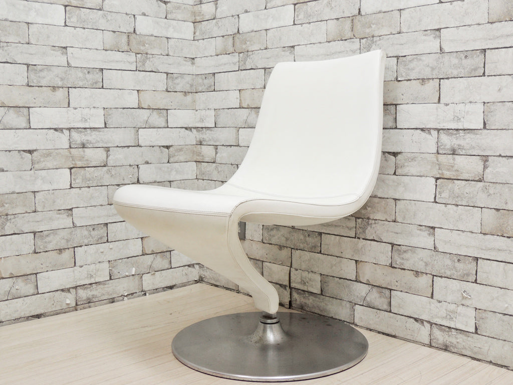 クリストフ・ピエ Christophe Pillet デザイン ストリーム チェア STREAM CHAIR ホワイト バルス東京 BALS TOKYO ラウンジ チェア 回転椅子   中古品 買い取りしました。
