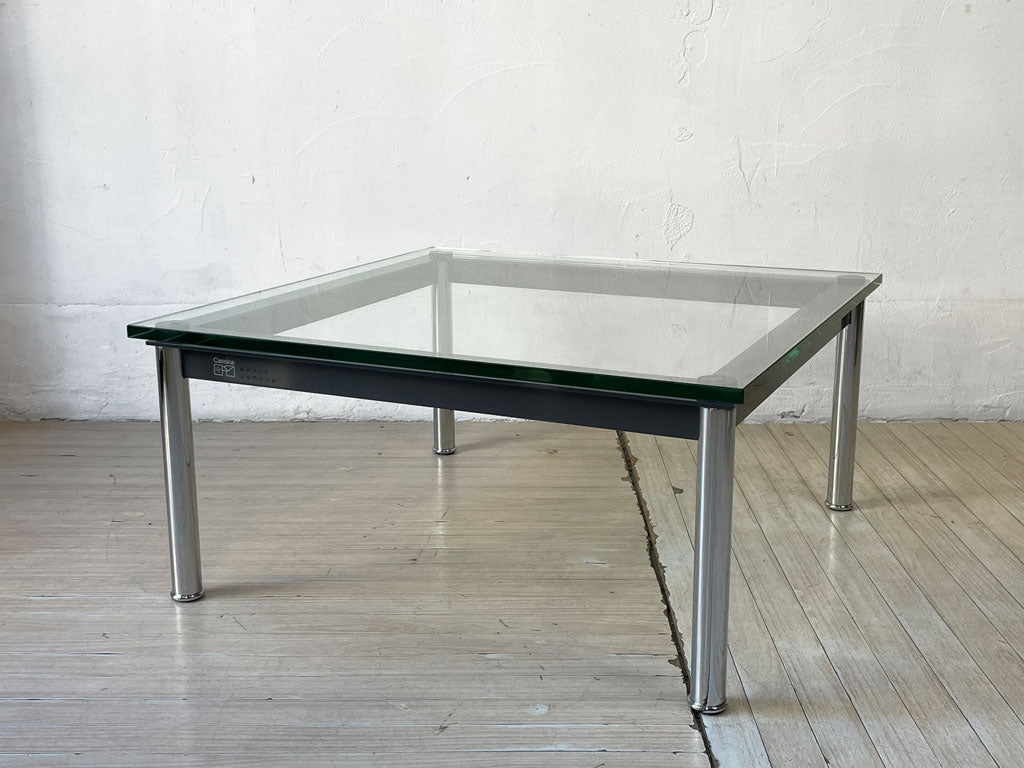 カッシーナ Cassina LC10-P ガラスローテーブル コーヒーテーブル センターテーブル W70cm ル・コルビジェ シャルロットペリアン ピエールジャンヌレ 中古品 買い取りしました。