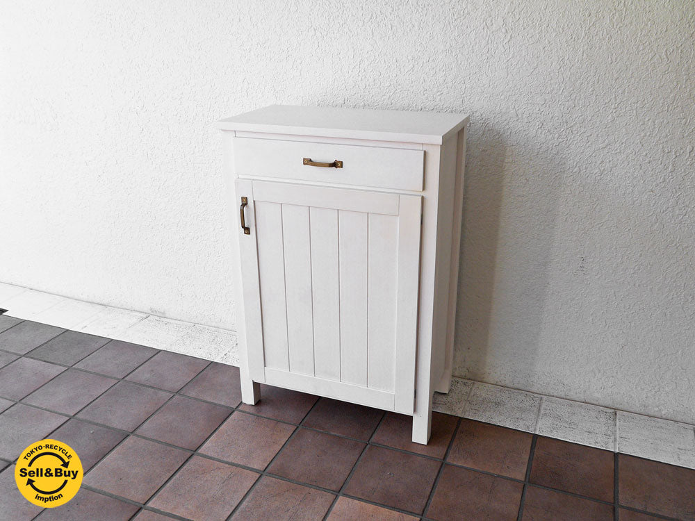 モモナチュラル Momo Natural シエル CIELE ミニキャビネット パイン材 ホワイト フレンチカントリー  新着商品 買い取りしました！