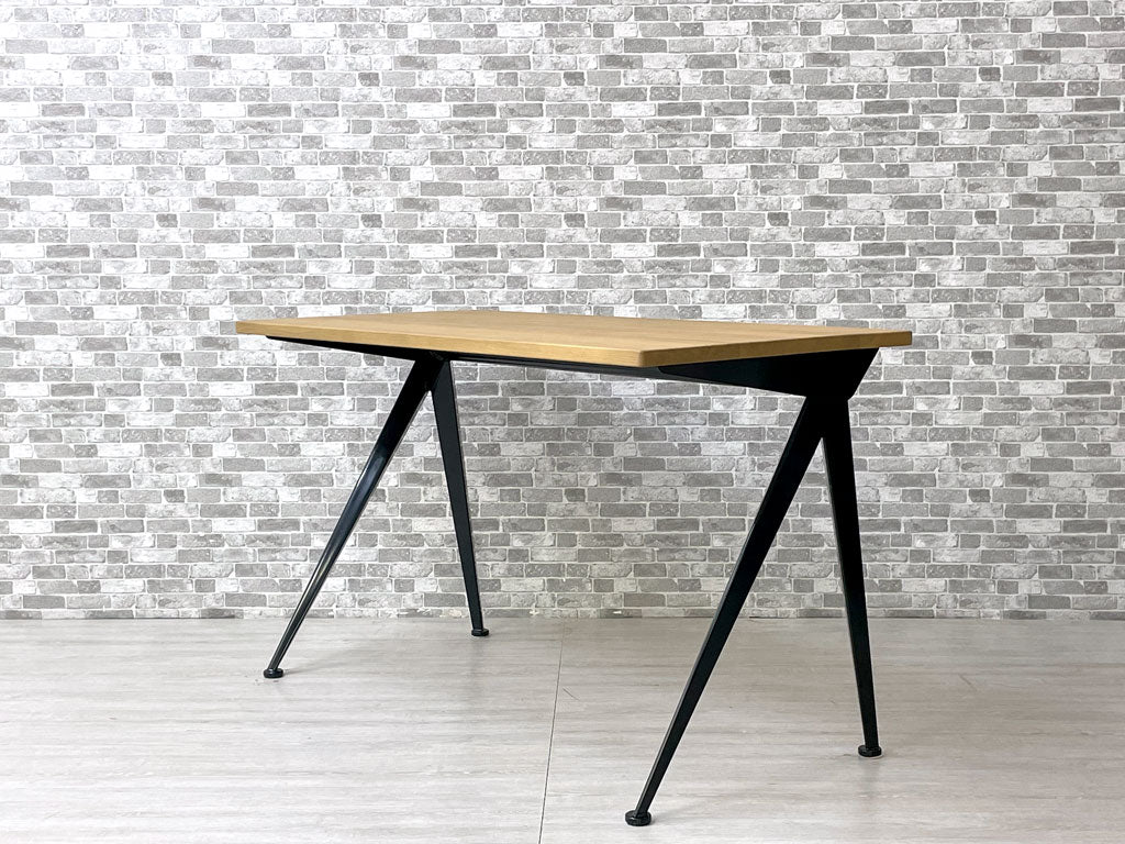 ヴィトラ Vitra コンパス ディレクション Compas Direction ワーク デスク ジャン・プルーヴェ オーク材 ディープブラック 定価\356,400-   中古品 買い取りしました。