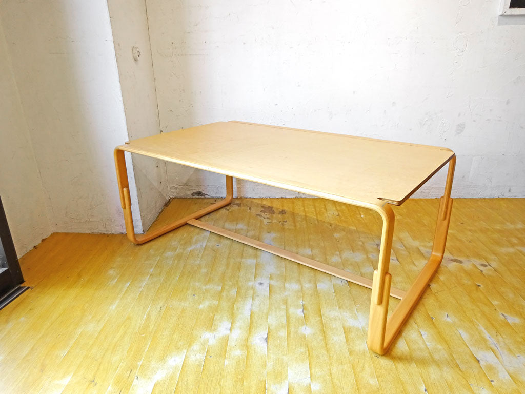 天童木工 Tendo ブルーノマットソン Bruno Mathsson Mシリーズ センターテーブル ローテーブル イタヤ・ホワイトビーチ材 生地色 M-0254IT-NT 定価:\89,100- 中古品 買い取りしました。
