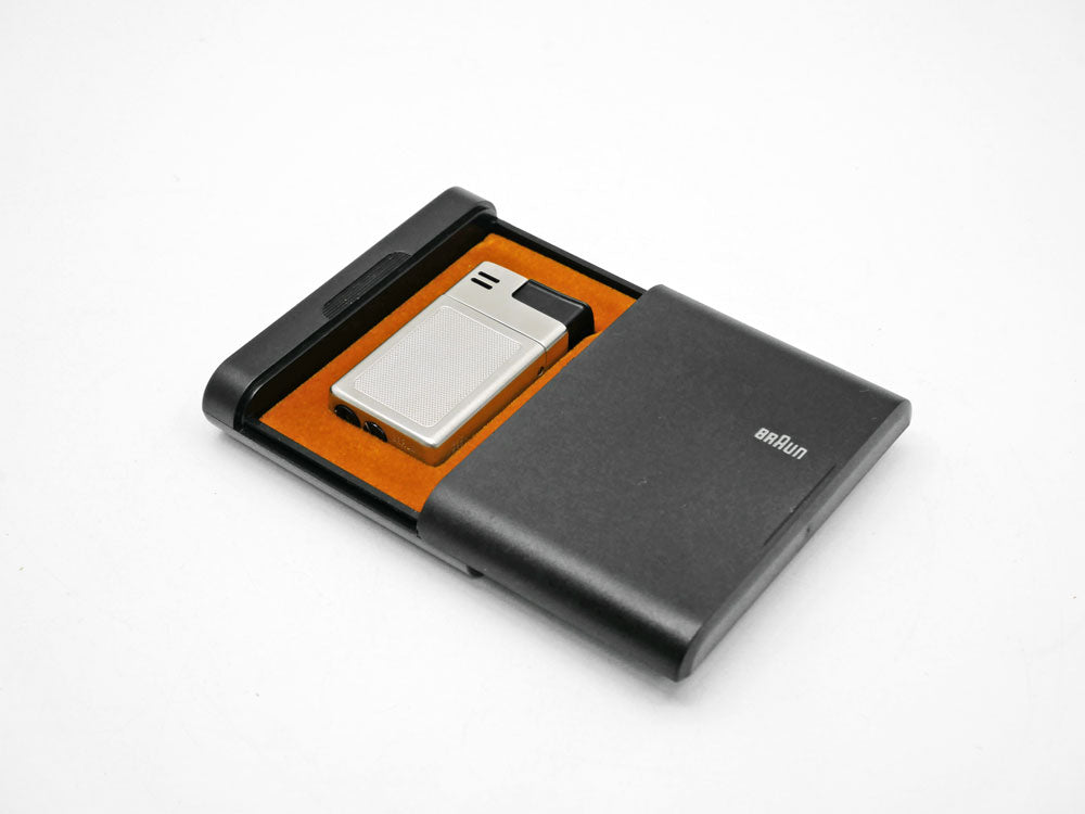 ブラウン BRAUN マッチ2 mach2 ポケットライター ガスライター シルバー 専用ケース＆箱付 ディーター・ラムス Dieter Rams ドイツビンテージ ジャンク品 希少 中古品 買い取りしました。