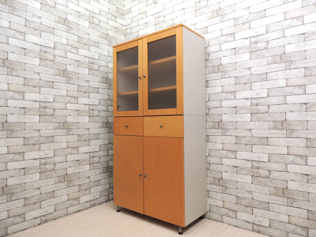 無印良品 MUJI 木製カップボード ワイド メイプル突板 キャビネット 食器棚 希少廃番 中古品 買い取りしました。
