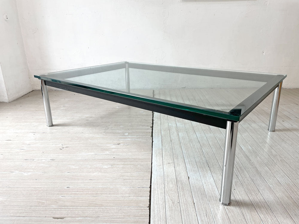 カッシーナ Cassina LC10-P ローテーブル センターテーブル コーヒーテーブル W120cm ガラス ル・コルビジェ シャルロットペリアン ピエールジャンヌレ 定価￥440,000- 中古品 買い取りしました。