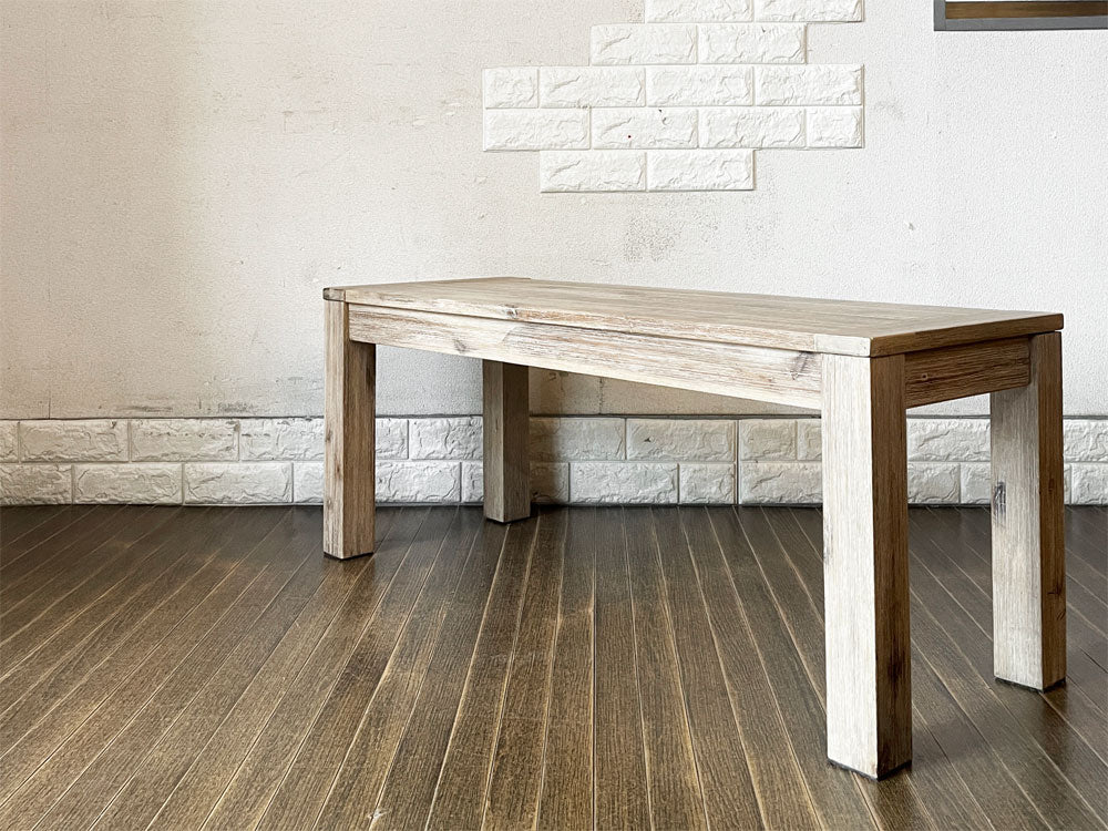 ビンテージスタイル Vintage Style 無垢材ベンチ W105cm ローボード 西海岸 シャビーシック  中古品  買い取りしました。