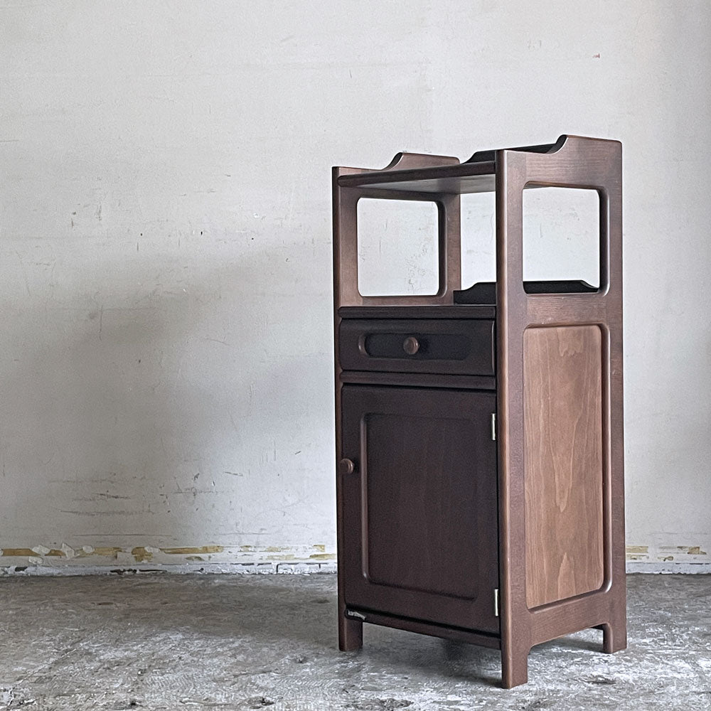 カリモク karimoku 電話台 テレフォンラック 花台 ビーチ材 サイドキャビネット 収納 中古品 買い取りしました。