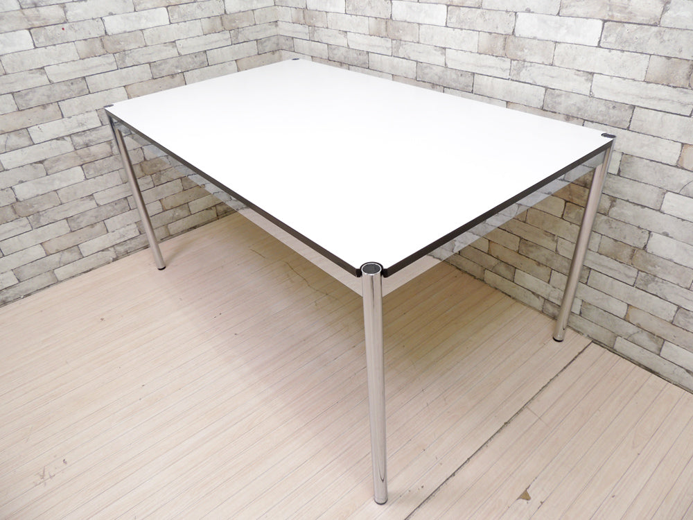 USMモジュラーファニチャー USM Haller USMハラーテーブル ワーキングデスク ダイニングテーブル W150 アジャスター 高さ調整機能付き ホワイト モダンデザイン 中古品 買い取りしました。