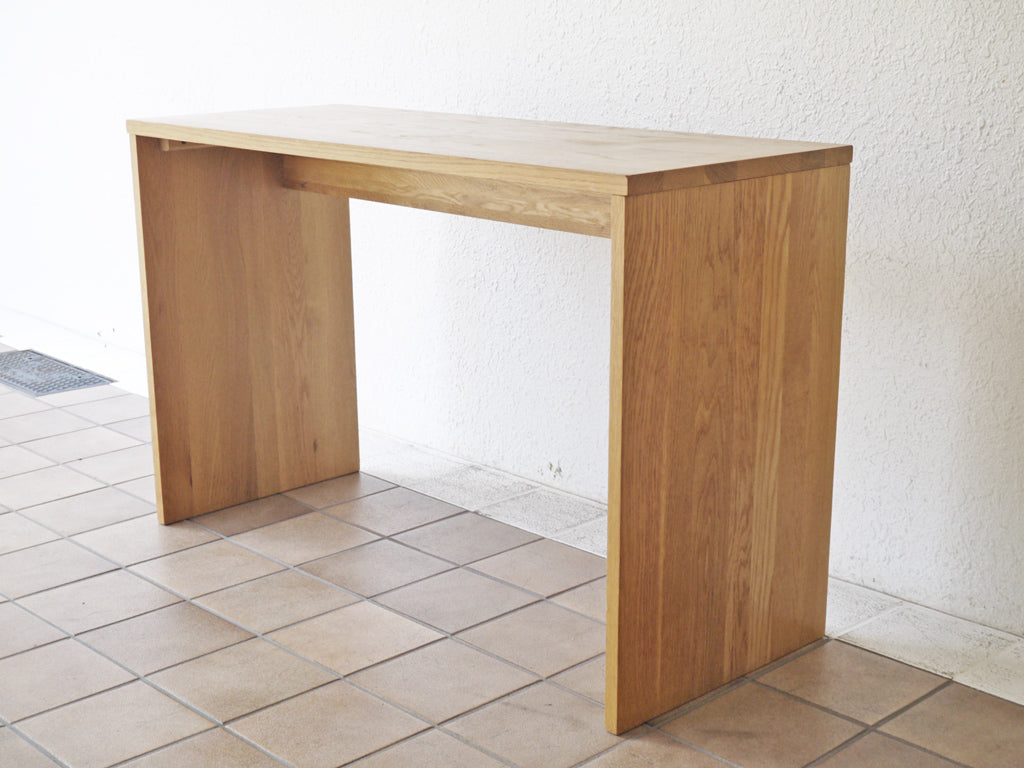 無印良品 MUJI オーク無垢材 コの字 デスク コンソールテーブル W115cm ナチュラル シンプルデザイン 廃番品 中古品 買い取りしました。