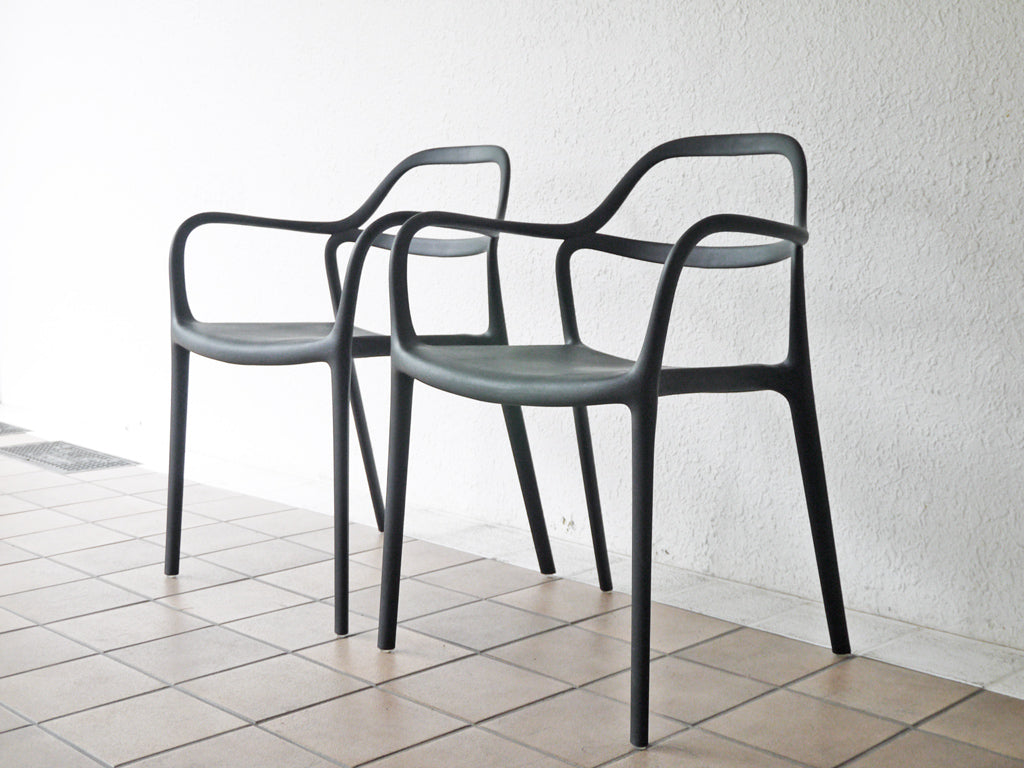 モダンワークス Modern works フルボチェア スタッキング 2脚セット ブラック フランフラン Francfranc 取扱 中古品 買い取りしました。