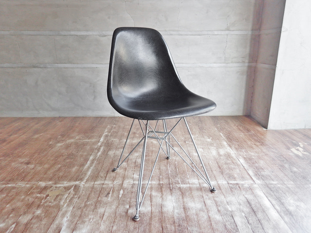 ハーマンミラー Herman Miller サイドシェルチェア 2ndビンテージ FRP製 ブラック 1stタイプ ビンテージ エッフェルベース C&R イームズ ミッドセンチュリー 中古品 買い取りしました。