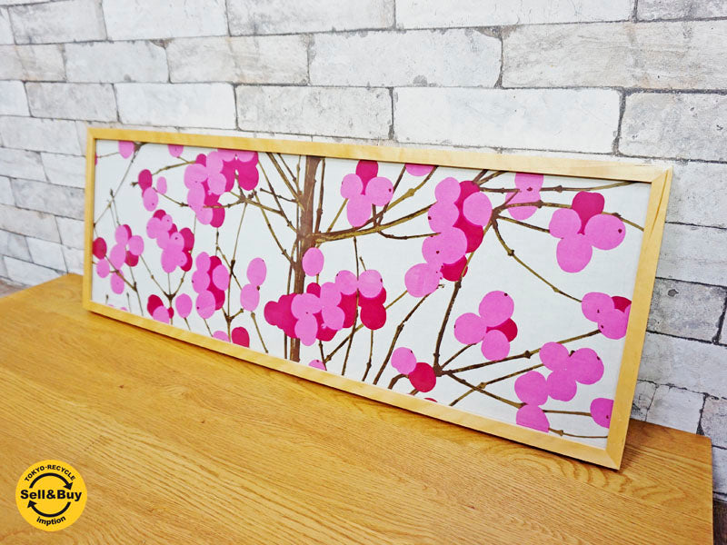 マリメッコ marimekko ルミマルヤ LUMIMARJA ファブリック パネル ピンク  中古品 買い取りしました。祖師ヶ谷大蔵店 出張買取もお任せ下さい。