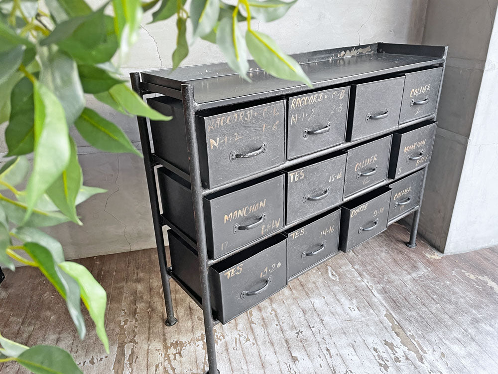 ジャーナルスタンダードファニチャー j.s.F ギデル GUIDEL 12ドロワーズチェスト 12 DRAWERS CHEST インダストリアル ～スマートで武骨な収納家具～