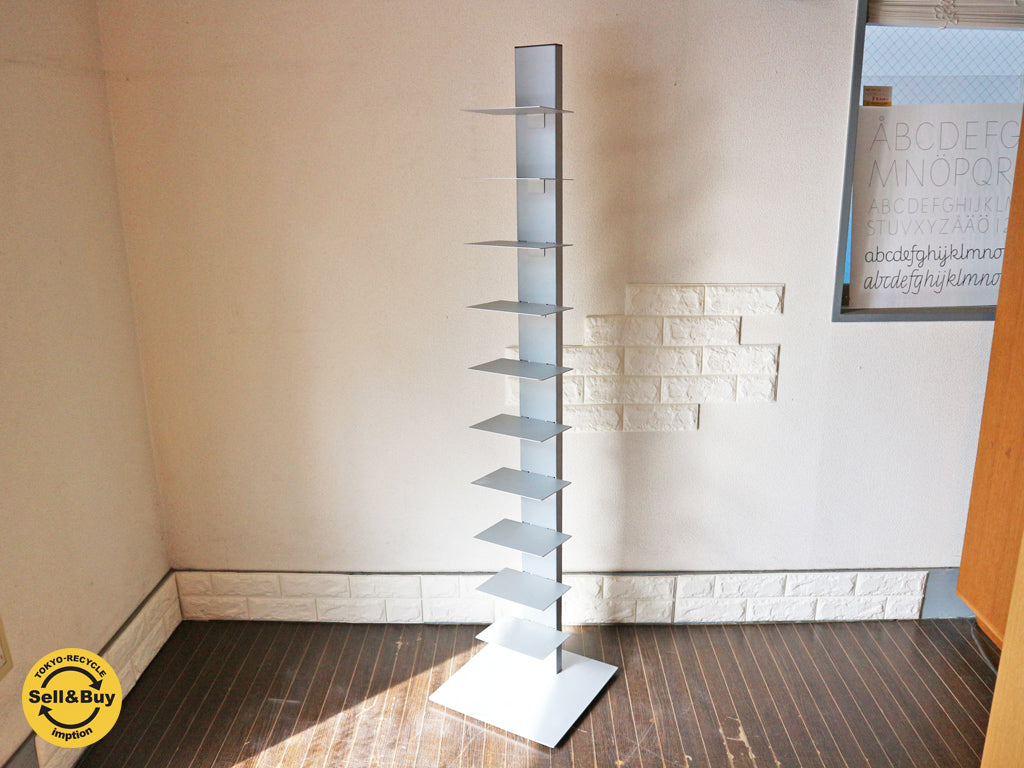 シンテシ SINTESI サピエンスブックタワー 10段 シルバー ブルーノ・レイナルディ タワー型シェルフ イタリア 本棚　中古品  買い取りしました。経堂店 出張買取もお任せ下さい。