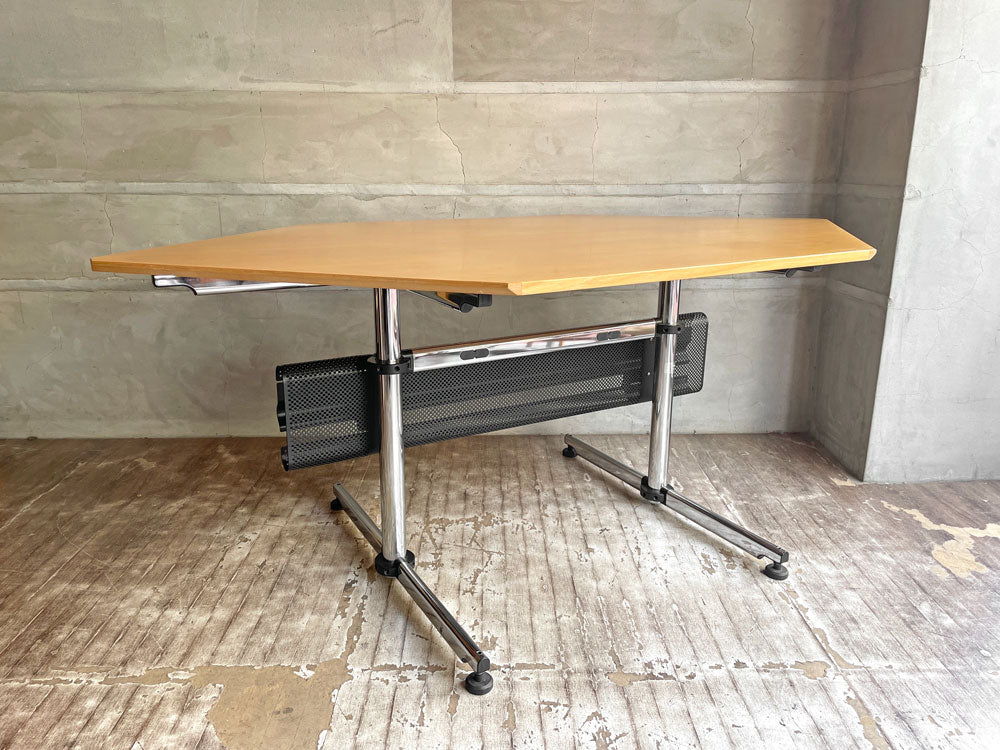 ユーエスエムハラー USM Haller キトス KITOS コーナーデスク ワークテーブル ビーチ材 W177cm ケーブルバスケット付   中古品 買い取りしました。
