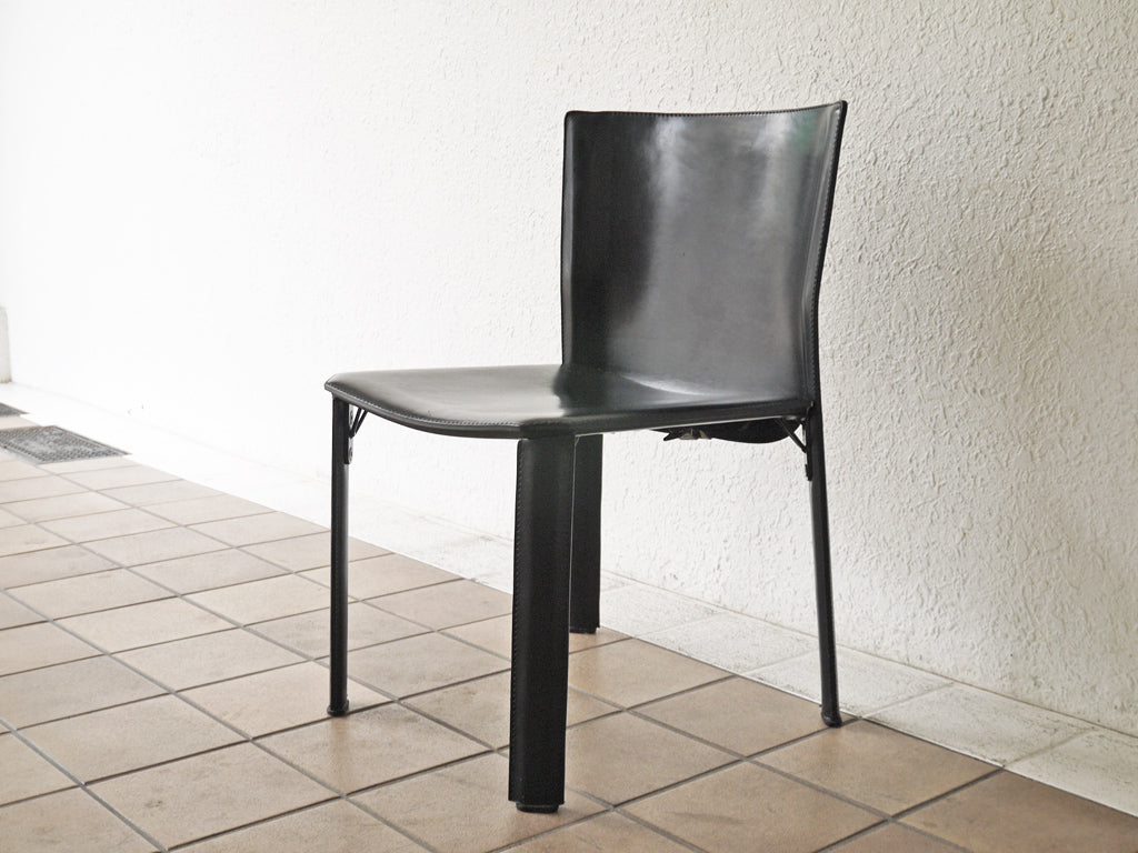 ファセム Fasem S92 レザー ダイニングチェア 本革 ブラック イタリア ACTUS取扱 SH40cm 中古品 買い取りしました。