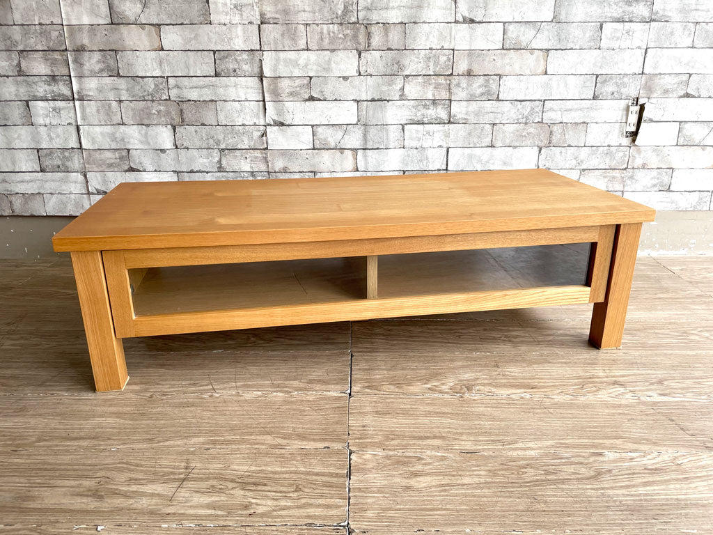 無印良品 MUJI タモ材 AVボード ローボード W109cm フラップ扉 ナチュラル シンプルデザイン 廃番 中古品 買い取りしました。