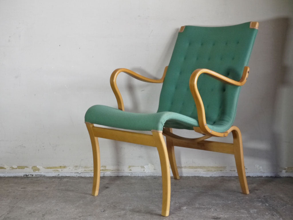 ブルーノ・マットソン インターナショナル BRUNO MATHSSON INTERNATIONAL ミナチェア Mina chair ビンテージ グリーン ファブリック スウェーデン 中古品 買い取りしました。