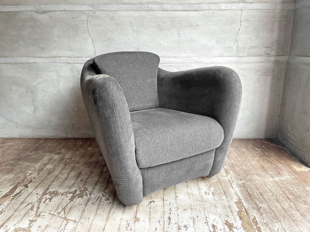 イデー IDEE ミニミラーアームチェア MINI MILLER ARM CHAIR 1人掛けソファ パーソナルチェア シングルソファ ファブリック ブラウン系 中古品 買い取りしました。