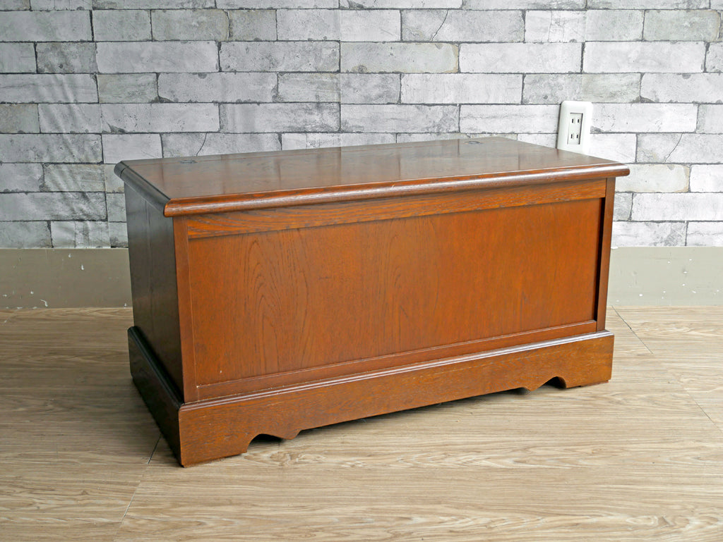 ビンテージスタイル Vinage Style オーク材 ブランケットボックス ウッドボックス 木箱 ベンチ 収納 W81cm  中古品  買い取りしました。