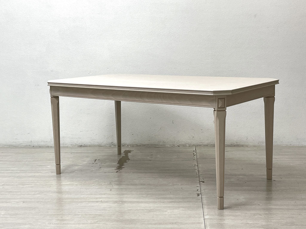 コスガ KOSUGA ニューイングランド ダイニングテーブル ブナ材 W150 ホワイトウォッシュ ウレタン塗装 2444DT-150 定価223,300円 クラシカルデザイン 中古品 買い取りしました。