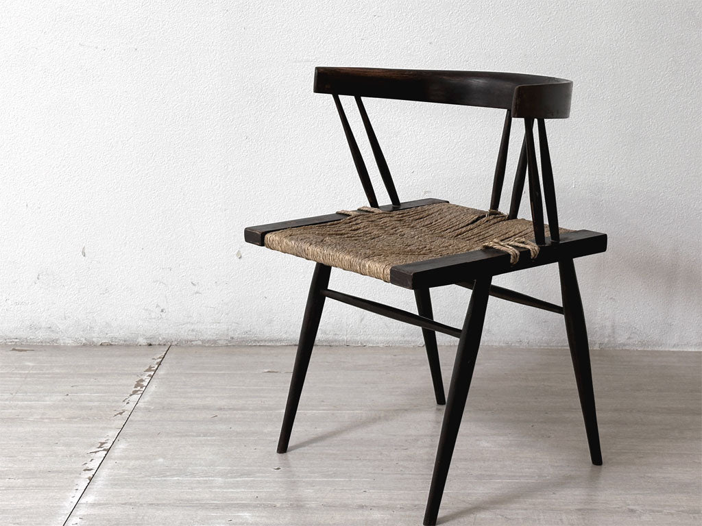 ジョージ・ナカシマ George Nakashima グラスシートチェア GRASS SEATED CHAIR ローズウッド材（シッソ）インド NID 60`s ビンテージ 中古品 買い取りしました。