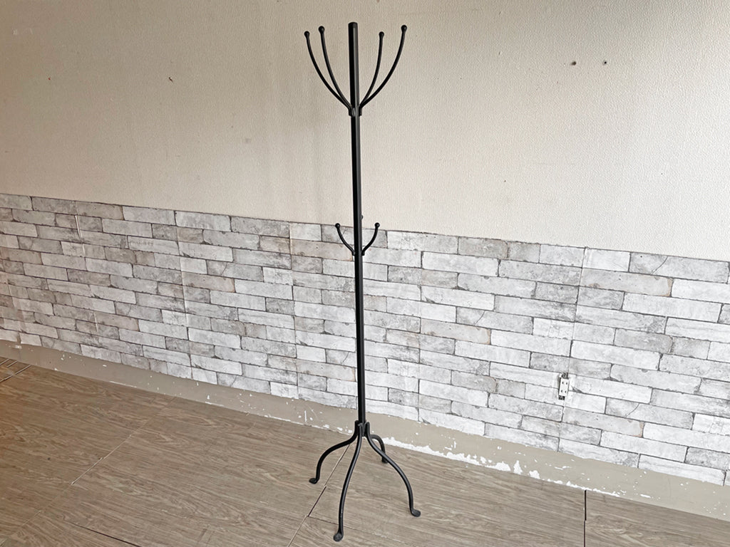 ビンテージスタイル Vintage Style アイアン コートハンガー H160cm ブラック ポールハンガー ハンガースタンド アンティーク調 中古品 買い取りしました。