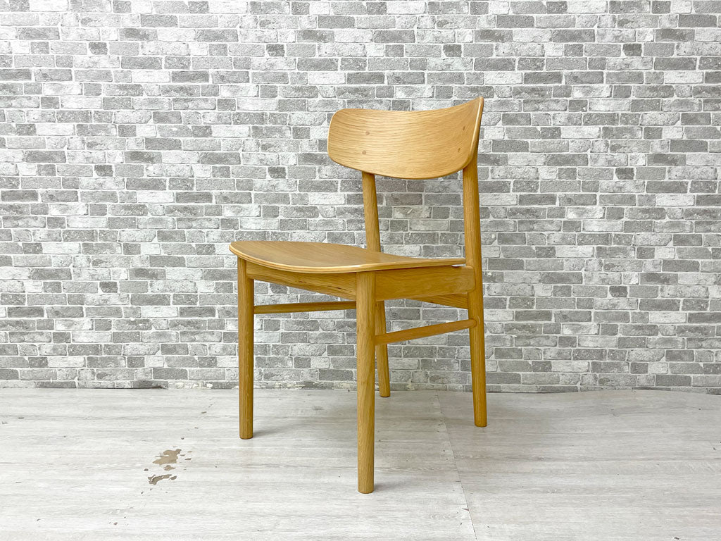 無印良品 MUJI ラウンドチェア オーク材 ダイニングチェア プライウッド 板座 ナチュラル シンプル ￥19,900- 中古品 買い取りしました。